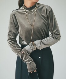 un dix cors（アンディコール）の「《予約》【WEB限定】カットベロアメロートップス（Tシャツ/カットソー・レディース）」