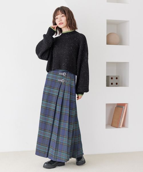 RAGEBLUE（レイジブルー）の「切り替えキルトチェックスカート