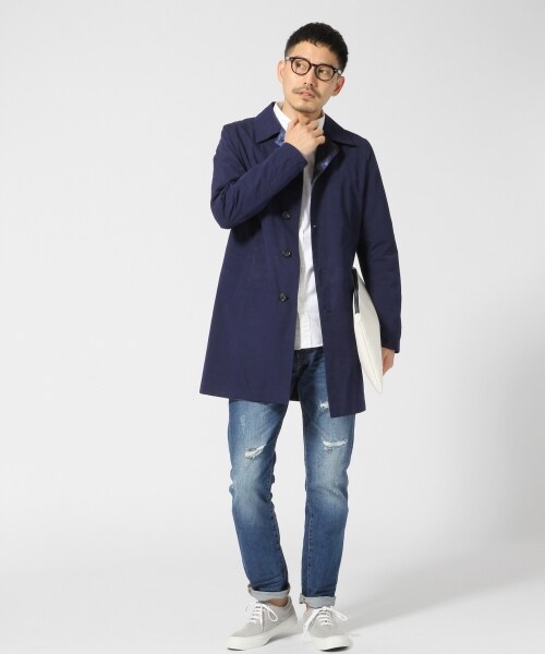 GLOBAL WORK（グローバルワーク）の「リバーシブルステンカラーコート（ジャケット/アウター・メンズ・ブラック09/ベージュ52/ネイビー88・Ｍ/Ｌ）」の6枚目の写真