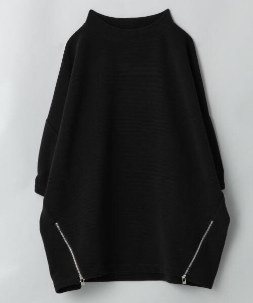 JEANASIS（ジーナシス）の「リップルハイネックZIPプルオーバー（トップス・レディース・オフホワイト/ブラック/グレー・FREE）」の2枚目の写真