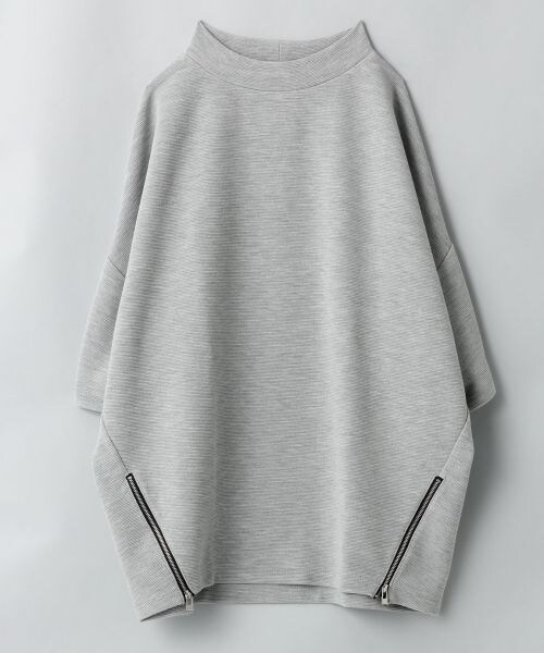 JEANASIS（ジーナシス）の「リップルハイネックZIPプルオーバー（トップス・レディース・オフホワイト/ブラック/グレー・FREE）」の3枚目の写真