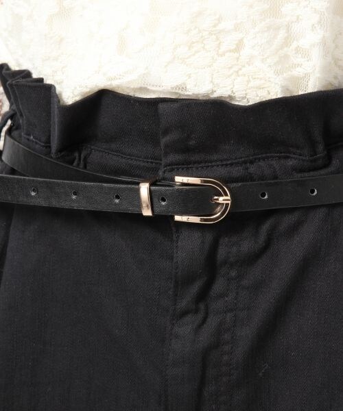 Heather（ヘザー）の「【通常販売開始】ベルトツキカラースカート（スカート・レディース・ホワイト 08/ブラック 09/カーキ 78・Ｓ/Ｍ）」の6枚目の写真