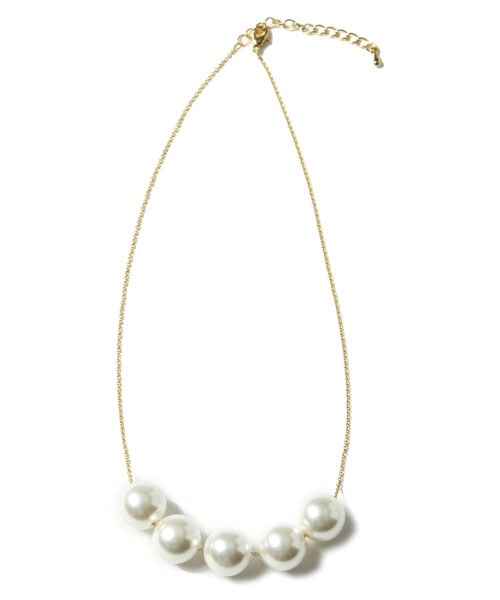 Andemiu（アンデミュウ）の「シンプルパールネックレス（アクセサリー・レディース・シルバー/ゴールド・F）」の2枚目の写真