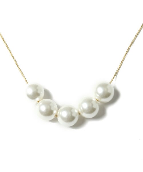 Andemiu（アンデミュウ）の「シンプルパールネックレス（アクセサリー・レディース・シルバー/ゴールド・F）」の4枚目の写真