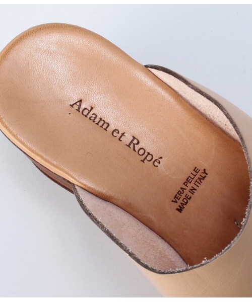 ADAM ET ROPE'（アダムエロペ）の「【先行予約】プラットフォームミュールサンダル 15SS【春の新作】（サンダル・レディース・ブラック/オフホワイト/ベージュ・35.0/36.0/37.0/38.0）」の9枚目の写真