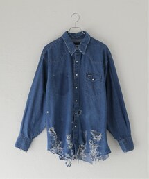 Bonum（ボナム）の「カシュクールクラッシュウエスタンシャツ（トップス）」
