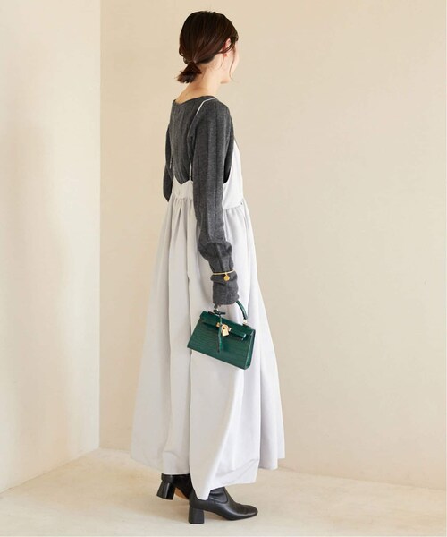 スローブイエナ　リブニット　ブラック SLOBE IENA（スローブイエナ）の「echecsリブニット（）」 - WEAR
