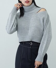 COLONY 2139 | 肩ZIPショート丈タートルニットプルオーバー(ニット/セーター)