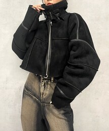 WHO'S WHO gallery | リメイクライクコンパクトムートンジャケット(ジャケット/アウター)