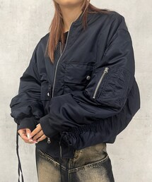 WHO'S WHO gallery | 【Six M/シックスエム】ドロスト袖ボリュームMA-1(ジャケット/アウター)