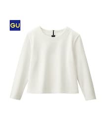 GU | （GU）クロップドプルオーバー（７分袖）(トップス)