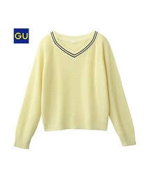 GU | （GU）ラインセーター（長袖）(トップス)