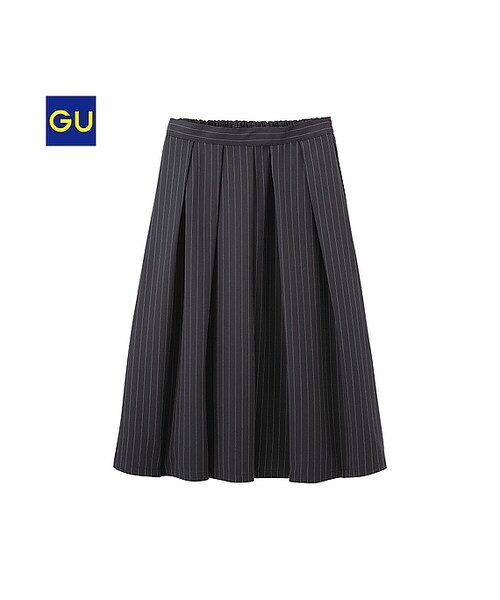 GU（ジーユー）の「（GU）ピンストライプミドルスカート（WOMEN ⁄ スカート）」 - WEAR