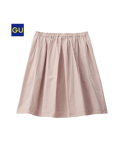 GU（ジーユー）の「（GU）ボリュームギャザースカートＡ（WOMEN ⁄ スカート・レディース・BLACK/OLIVE/NAVY/PINK・M/S/L）」の4枚目の写真