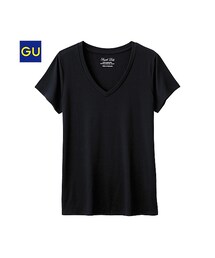 GU | （GU）スリムフィットＶネックＴ（半袖）(トップス)