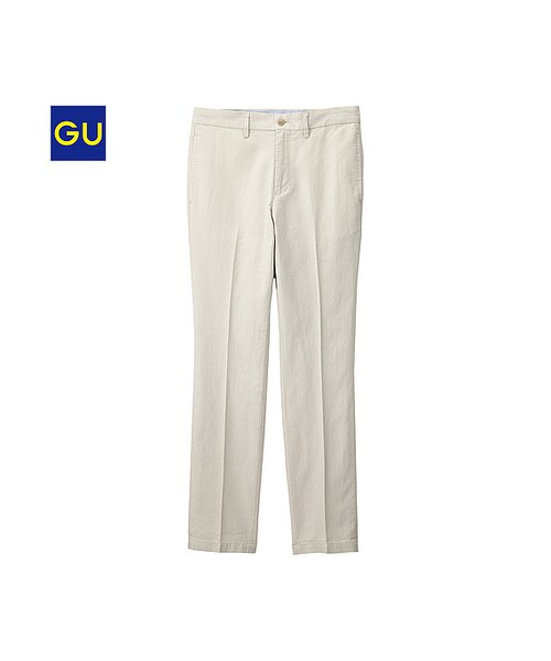 GU(ジーユー)の「(GU)コットンリネンスリムフィットトラウザー(MEN ⁄ チノ・イージーパンツ・デザインパンツ・メンズ・BLACK/NAVY/NATURAL・M/L/XL/S)」の3枚目の写真