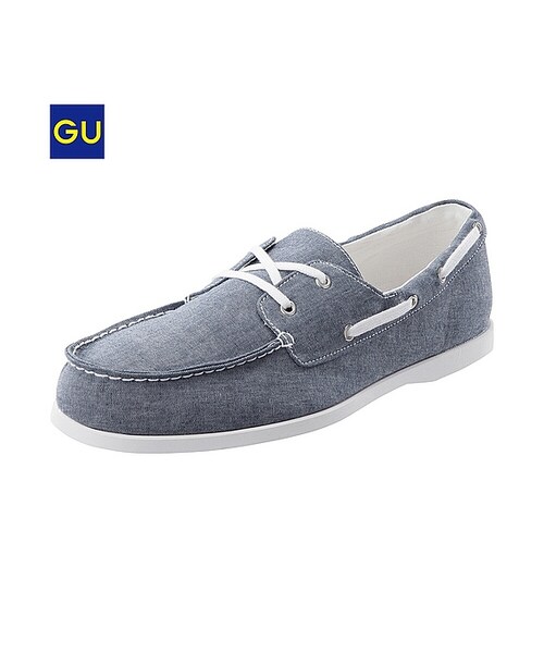 GU(ジーユー)の「(GU)デッキシューズA(MEN ⁄ シューズ・メンズ・NAVY/PINK/OFF WHITE/80/BLUE・25.0cm/27.0cm/28.0cm/26.0cm)」の3枚目の写真