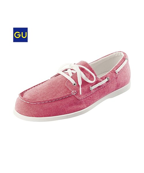 GU(ジーユー)の「(GU)デッキシューズA(MEN ⁄ シューズ・メンズ・NAVY/PINK/OFF WHITE/80/BLUE・25.0cm/27.0cm/28.0cm/26.0cm)」の4枚目の写真