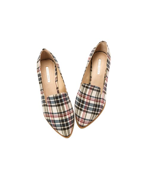 gracegift（グレースギフト）の「實搭俐落樂福跟鞋（シューズ・レディース・格紋/白/杏色・35/36/37/38/39/40/41）」の13枚目の写真