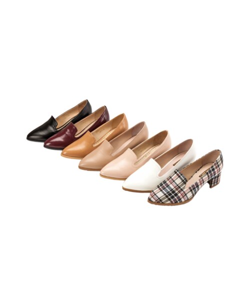 gracegift（グレースギフト）の「實搭俐落樂福跟鞋（シューズ・レディース・格紋/白/杏色・35/36/37/38/39/40/41）」の11枚目の写真