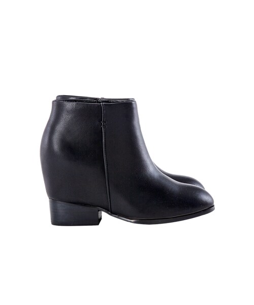 gracegift（グレースギフト）の「素面簡約內增高短靴（シューズ・レディース・黑/灰・35/36/37/38/39/40/41）」の2枚目の写真