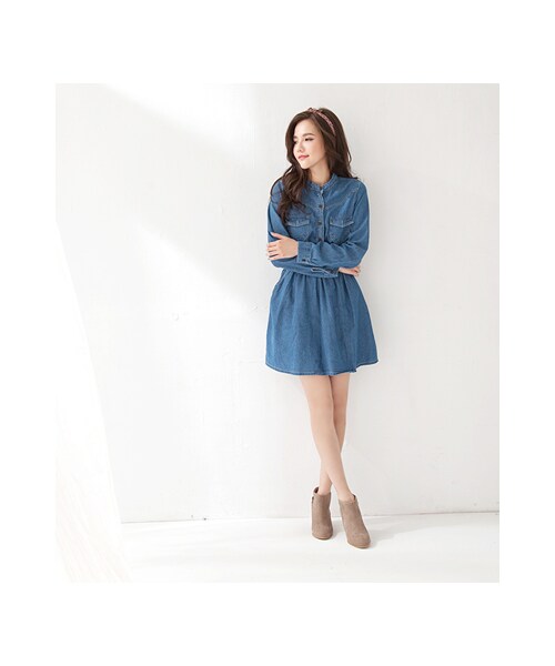 gracegift（グレースギフト）の「素面簡約內增高短靴（シューズ・レディース・黑/灰・35/36/37/38/39/40/41）」の16枚目の写真