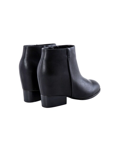 gracegift（グレースギフト）の「素面簡約內增高短靴（シューズ・レディース・黑/灰・35/36/37/38/39/40/41）」の4枚目の写真