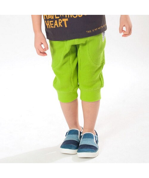 F.O.KIDS（エフオーキッズ）の「【夏！先取り】マチ付カットソーパンツ（パンツ・キッズ・グレー/ピンク/ライム/ターコイズブルー/イエロー・80/90/95/100/110/120/130/140）」の3枚目の写真