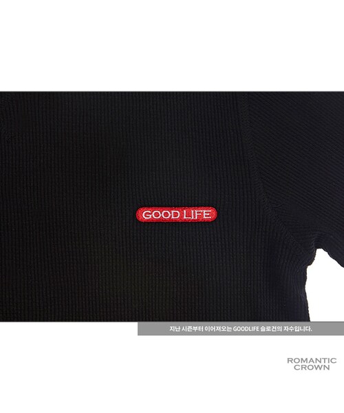 ROMANTIC CROWN（ロマンティッククラウン）の「GOOD LIFE WAFFLE CREWNECK BLK（その他・メンズ・기타）」の9枚目の写真