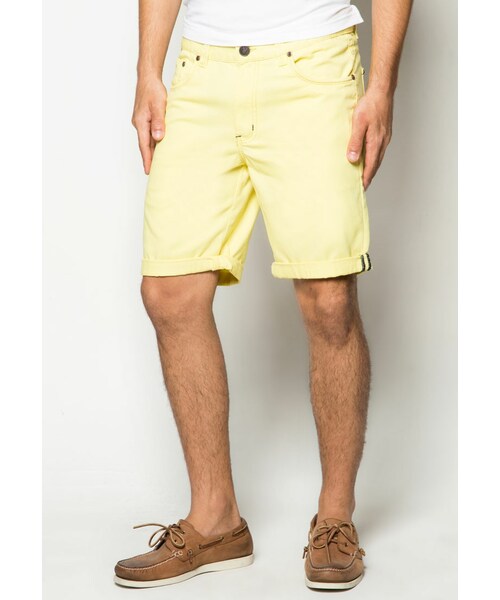 yellow bermuda shorts