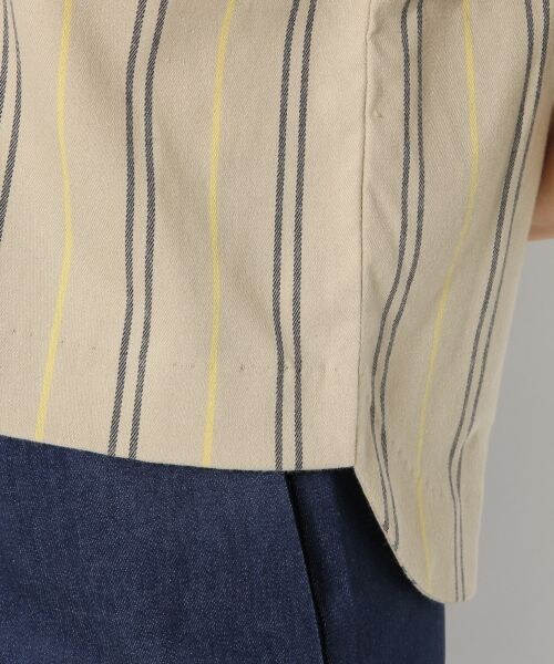 BLISS POINT Womens（ブリスポイント ウイメンズ）の「TRPUマルチストライプブラウス（トップス・レディース・ホワイト/ベージュ/ネイビー・Ｍ/Ｌ）」の13枚目の写真