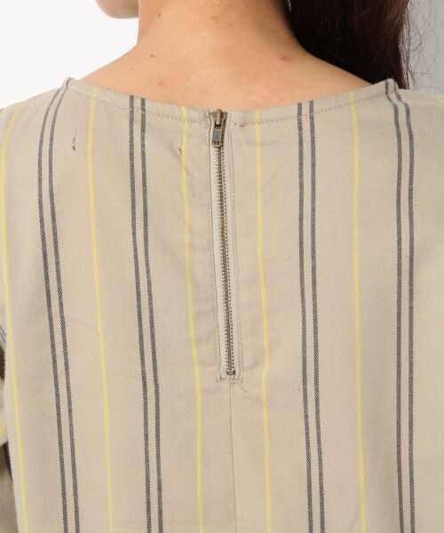 BLISS POINT Womens（ブリスポイント ウイメンズ）の「TRPUマルチストライプブラウス（トップス・レディース・ホワイト/ベージュ/ネイビー・Ｍ/Ｌ）」の14枚目の写真