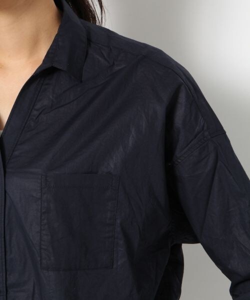 BLISS POINT Womens（ブリスポイント ウイメンズ）の「60ローンドルマン2WAYシャツ（トップス・レディース・ホワイト/ブラウン/ネイビー/ホワイト×ネイビー(ボーダー)・Ｍ/Ｌ）」の9枚目の写真