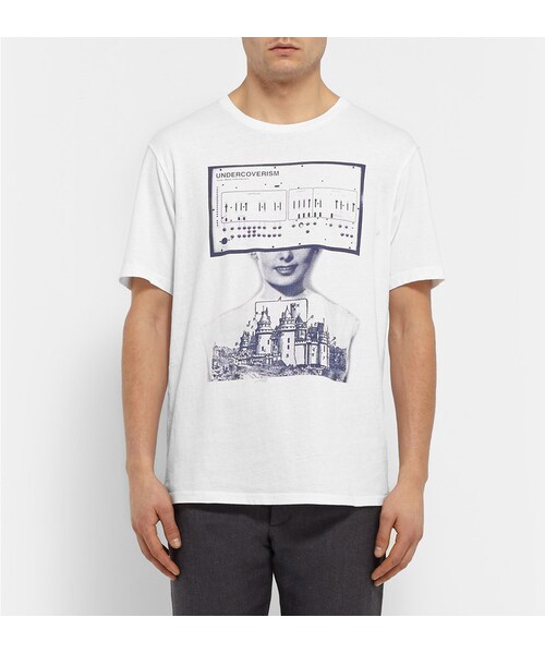 UNDERCOVER（アンダーカバー）の「Undercover Printed Cotton-Jersey T-Shirt（Tシャツ/カットソー・メンズ・White・2/4/3/1）」の3枚目の写真