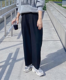 PUAL CE CIN | 【インフルエンサー企画】ワンタックスラックスパンツ(パンツ)