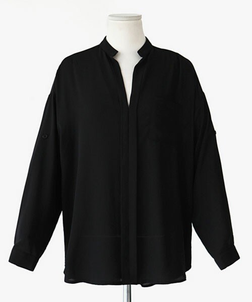 DHOLIC（ディーホリック）の「Vネックシースルーブラウス（シャツ/ブラウス・レディース・ホワイトアイボリー/ブラック・free）」の2枚目の写真