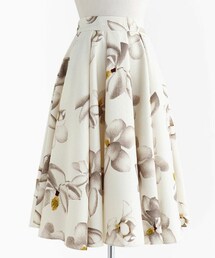 DHOLIC | ホワイトフラワーズミモレ丈スカート(スカート)