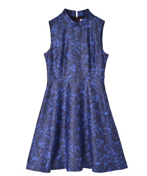 BORNY(ボルニー)の「パーム柄スタンドドレス(ワンピース/ドレス・レディース・ホワイト/ブルー・S)」の19枚目の写真