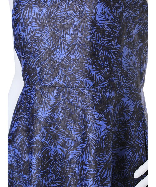 BORNY(ボルニー)の「パーム柄スタンドドレス(ワンピース/ドレス・レディース・ホワイト/ブルー・S)」の17枚目の写真