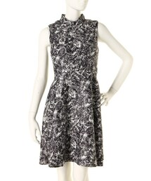 BORNY | パーム柄スタンドドレス(ワンピース/ドレス)