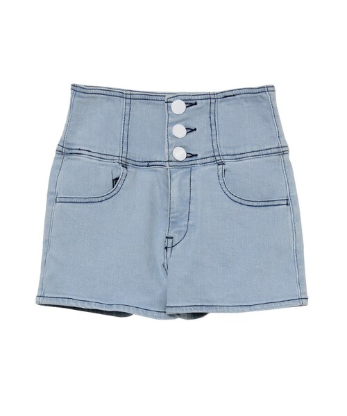EMODA（エモダ）の「classical ハイウエスト DENIM ショートパンツ（パンツ・レディース・ブラック/アイスブルー/インディゴ・XS/S/M）」の2枚目の写真