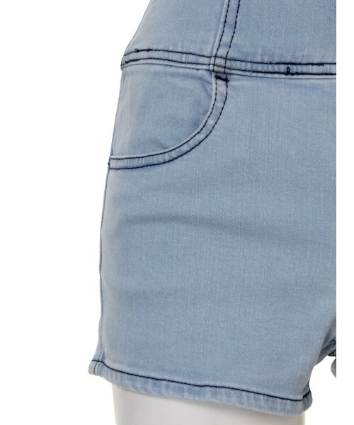 EMODA（エモダ）の「classical ハイウエスト DENIM ショートパンツ（パンツ・レディース・ブラック/アイスブルー/インディゴ・XS/S/M）」の9枚目の写真