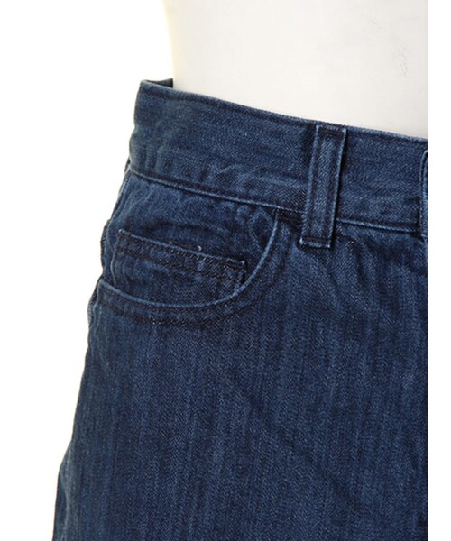 EMODA（エモダ）の「ロールUP ハイウエスト DENIM ショートパンツ（パンツ・レディース・ホワイト/アイスブルー/インディゴ・XS/S/M）」の8枚目の写真