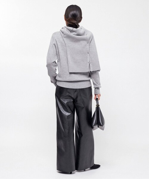 AP STUDIO（エーピーストゥディオ）の「fake leather wide leg Pants