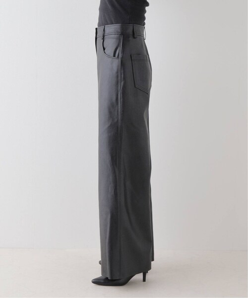 AP STUDIO（エーピーストゥディオ）の「fake leather wide leg Pants
