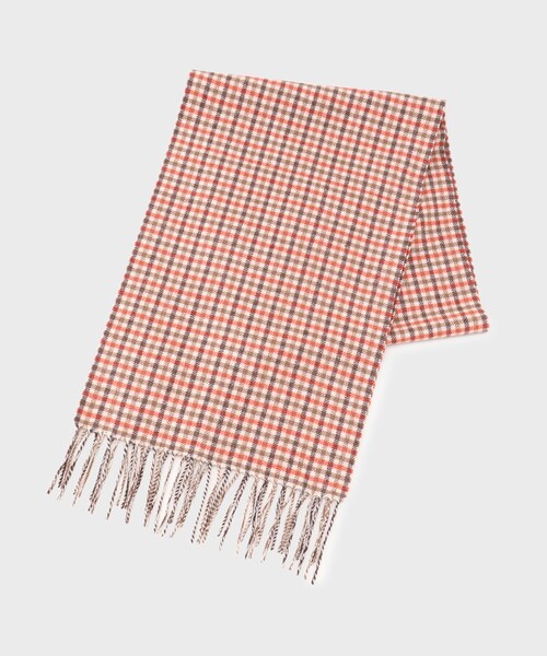 タケオキクチ　【洗えるカシミヤ】ガンクラブチェック マフラー TAKEO KIKUCHI（タケオキクチ）の「洗えるカシミヤ ガンクラブ
