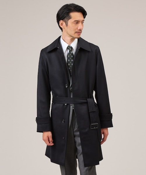 希少　リングジャケット　シングルトレンチコート　ダークネイビー　ブラック　48 希少 リングジャケット シングルトレンチコート ダークネイビー