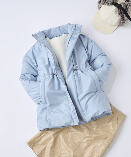 CIAOPANIC TYPY（チャオパニックティピー）の「【KIDS】フェイクダウンドロストボリュームジャケット（ダウンジャケット/コート・キッズ・アイボリー/サックスブルー/ブラック・XXL/M/XL）」の3枚目の写真