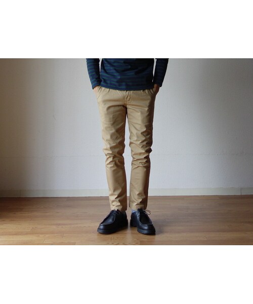 MANUAL ALPHABET(マニュアル アルファベット)の「Manualalphabet マニュアルアルファベット SLIM ANKLECUT PANTS スリムアンクルカットパンツ BEG ベージュ MEN'S メンズ(チノパンツ・メンズ・ベージュ・サイズ1)」の1枚目の写真