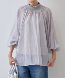 BEARDSLEY（ビアズリー）の「ベロアリブシアープルオーバー（トップス・レディース）」